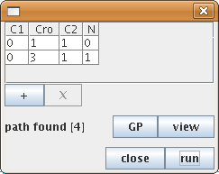 Search for a path in the state transition graph
