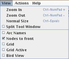 The View menu